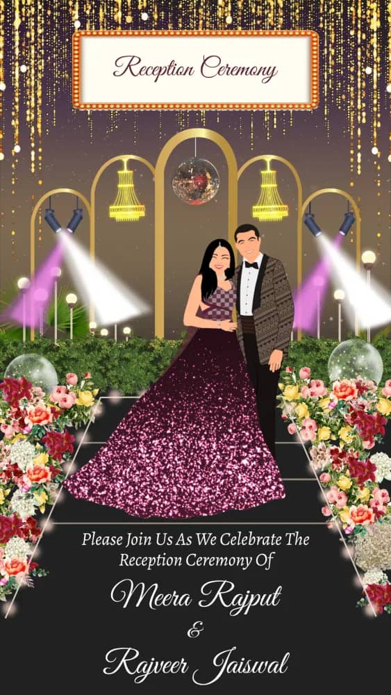 Indian Wedding Reception Invitation - Wedding invitation template