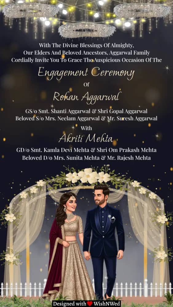 Digital Engagement Invite Video - Wedding invitation template